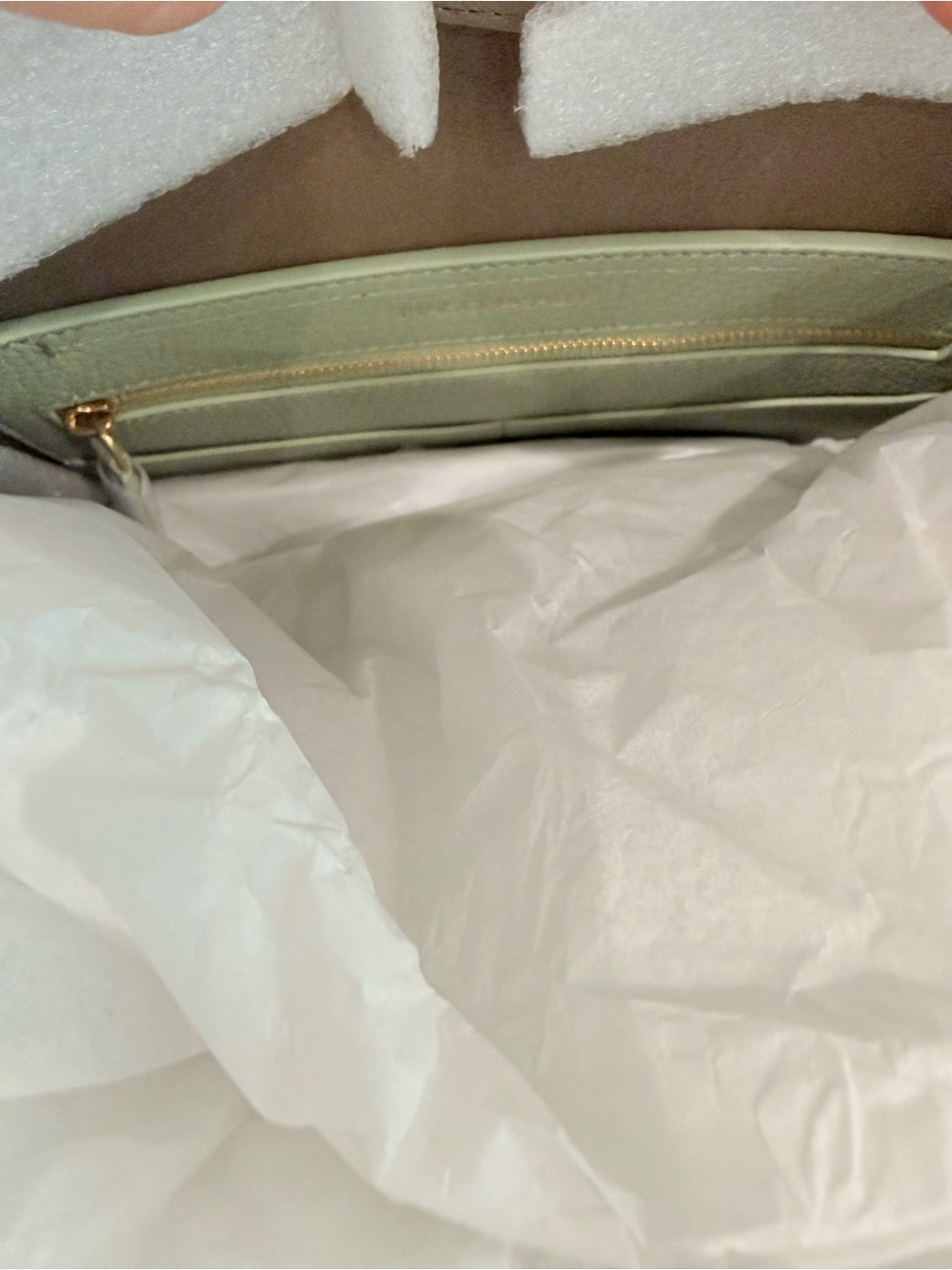 NWT Maison de Sabre Grey Leather Bucket Soft Tote Bag with bag charm - Picture 16 of 16